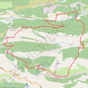 L'Audibergue, en boucle par Thorenc GPS track, route, trail