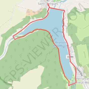 Tour du Lac de la Mouche GPS track, route, trail