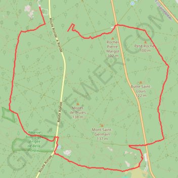 Rando Du Rocher Canon GPS track, route, trail