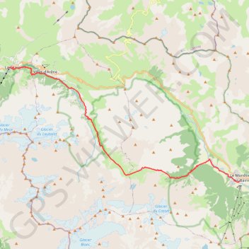 Tour des Écrins GR54_Tour des Écrins GR54, 1er jour: La Grave-La Meije - Monetier-les-Bains GPS track, route, trail