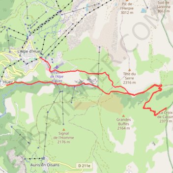 Huez - Croix de Cassini GPS track, route, trail