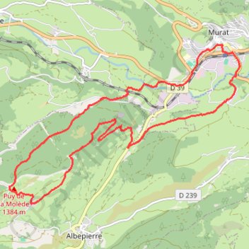 PR VERT LE COL DE LA MOLEDE GPS track, route, trail