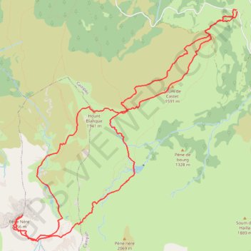 Pène Nère GPS track, route, trail