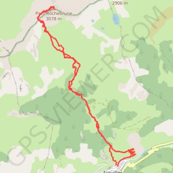 Petit Rochebrune GPS track, route, trail