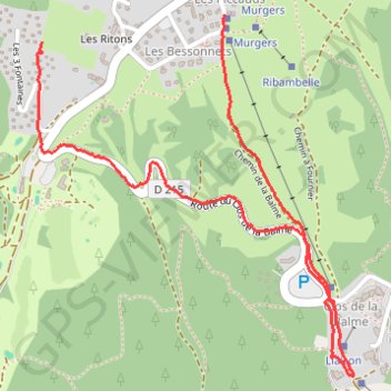 Clos de la Balme GPS track, route, trail