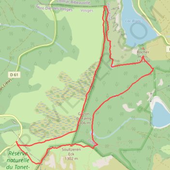 Le gazon du Faing - Le Valtin GPS track, route, trail