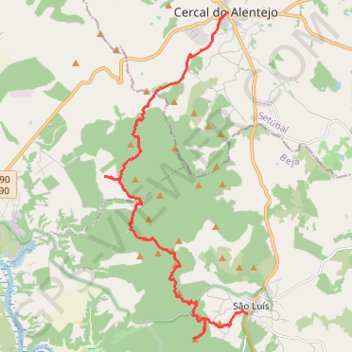 Rota Vicentina - Chemin historique - Étape 3 GPS track, route, trail