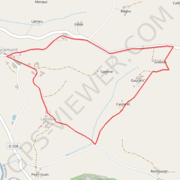 Gramont - Balade des hameaux GPS track, route, trail