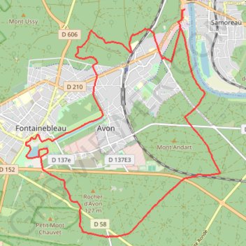 Château de Fontainebleau GPS track, route, trail