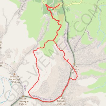 752 Grand Gabizos Crete des Taillades GPS track, route, trail