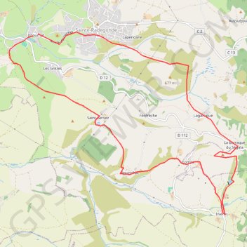 Istournet - Sainte-Radegonde - Inières GPS track, route, trail
