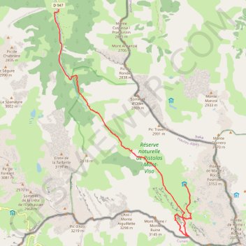 Raid Queyras J4 - Couloir d'anthologie GPS track, route, trail