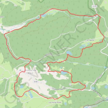 Les étangs par le Prieuré d'Hérival GPS track, route, trail