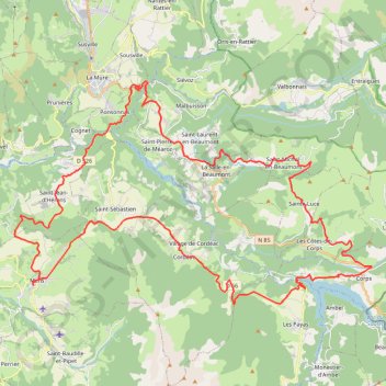 Le Beaumont GPS track, route, trail