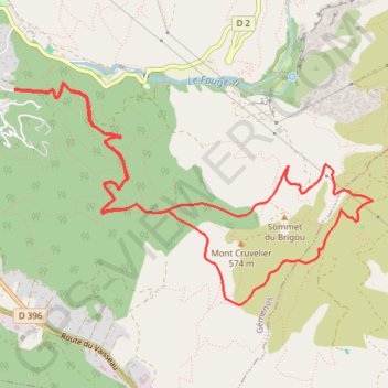 Tour des Monts Brigou et Cruvelier GPS track, route, trail