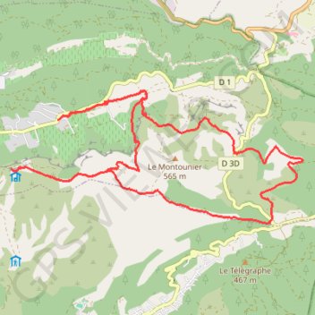 Roquefort - Le grand Caunet GPS track, route, trail