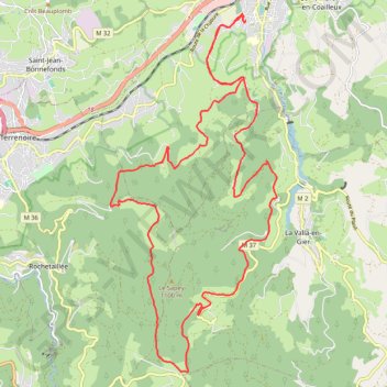 Izieux-Le Plateau de la Barbanche GPS track, route, trail