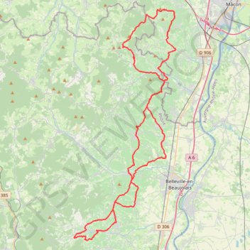 Les Crûs du Beaujolais GPS track, route, trail