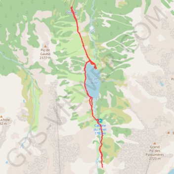 Lac le Gaube GPS track, route, trail