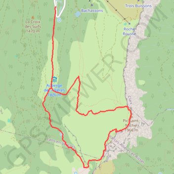 Le Pic Saint-Michel en raquettes GPS track, route, trail
