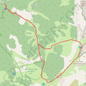 Trail au Pied du Grand Veymont - Saint-Agnan GPS track, route, trail