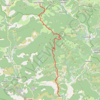 Randonnée Saint Dalmas Utelle GPS track, route, trail