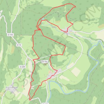 Les Belvédères du Lison - Doubs GPS track, route, trail