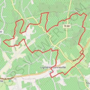 Circuit entre Lin et Vigne GPS track, route, trail