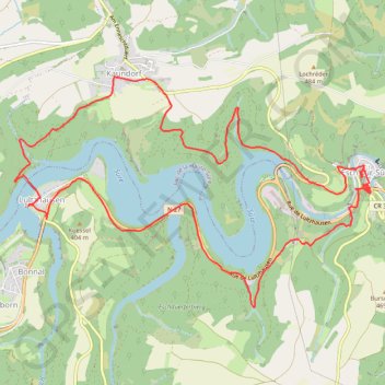 Marche à Esch-sur-Sûre GPS track, route, trail
