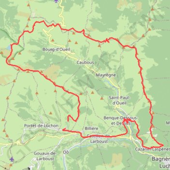 Luchon - Sommet d'Antenac GPS track, route, trail