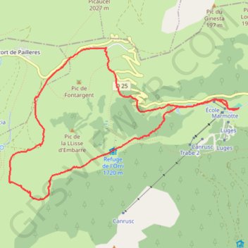 Col de Pailhères GPS track, route, trail