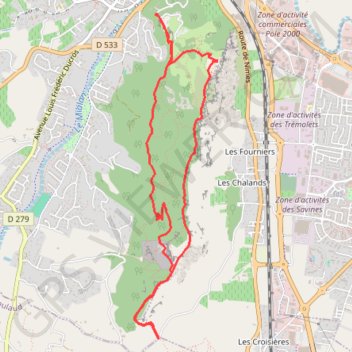 Crussol GPS track, route, trail