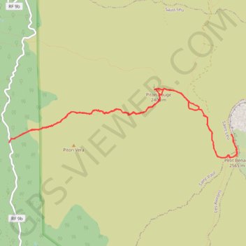 🚶 Trace du Petit Bénare GPS track, route, trail