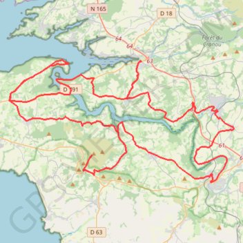 La route de l'Aulne maritime - Hent ster Aon an arvor GPS track, route, trail
