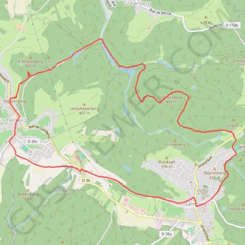 Boucle entre Lemberg et Enchenberg GPS track, route, trail