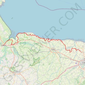 GR223 De Anisy (Calvados) à Carentan (Manche) GPS track, route, trail