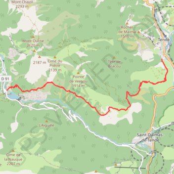 Tende - Lac des Mesches - Tende GPS track, route, trail