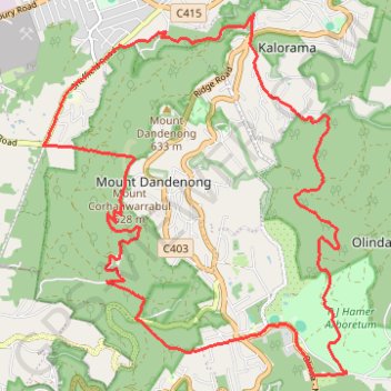 Dandenong Ranges National Park Loop GPS track, route, trail