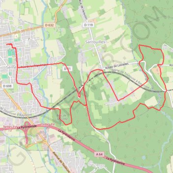 Huit de Sarouilles - Séméac GPS track, route, trail