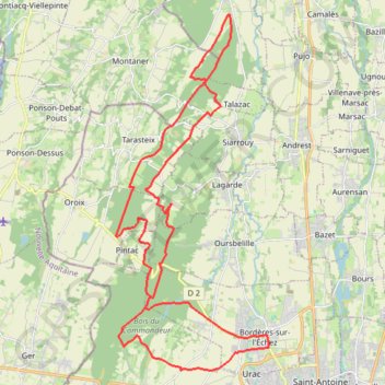 Bordères-sur-Echez Saint-Lézer GPS track, route, trail