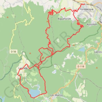 Le lac de Laprade de Saint-Alby GPS track, route, trail
