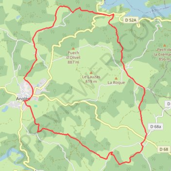 Le plateau d'Anglès GPS track, route, trail