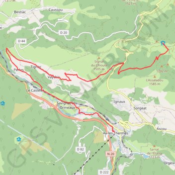 Ax-les-Thermes - Refuge de la Chioula (Grande Traversée) GPS track, route, trail