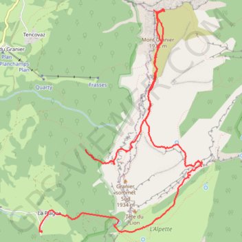 Longue randonnée dans le massif de la Charteuse GPS track, route, trail