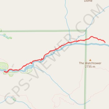 Tokopah Falls GPS track, route, trail