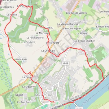 Mauves sur Loires GPS track, route, trail