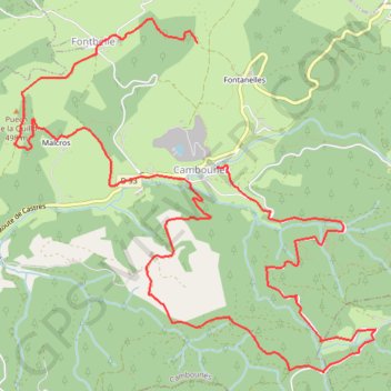 En Pays Brassagais - Chemin de Combelirou et Fontbelle - Cambounes GPS track, route, trail