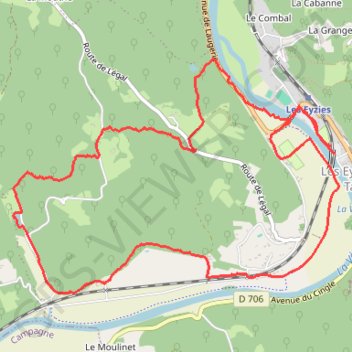 Les Eyzies Boucle Gorge d'enfer GPS track, route, trail