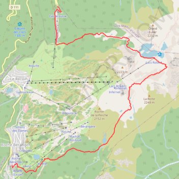 Traversée chamrousse Roche Béranger - Casserousse GPS track, route, trail