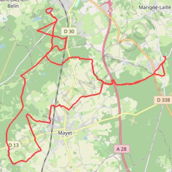 Marigné-Laillé GPS track, route, trail